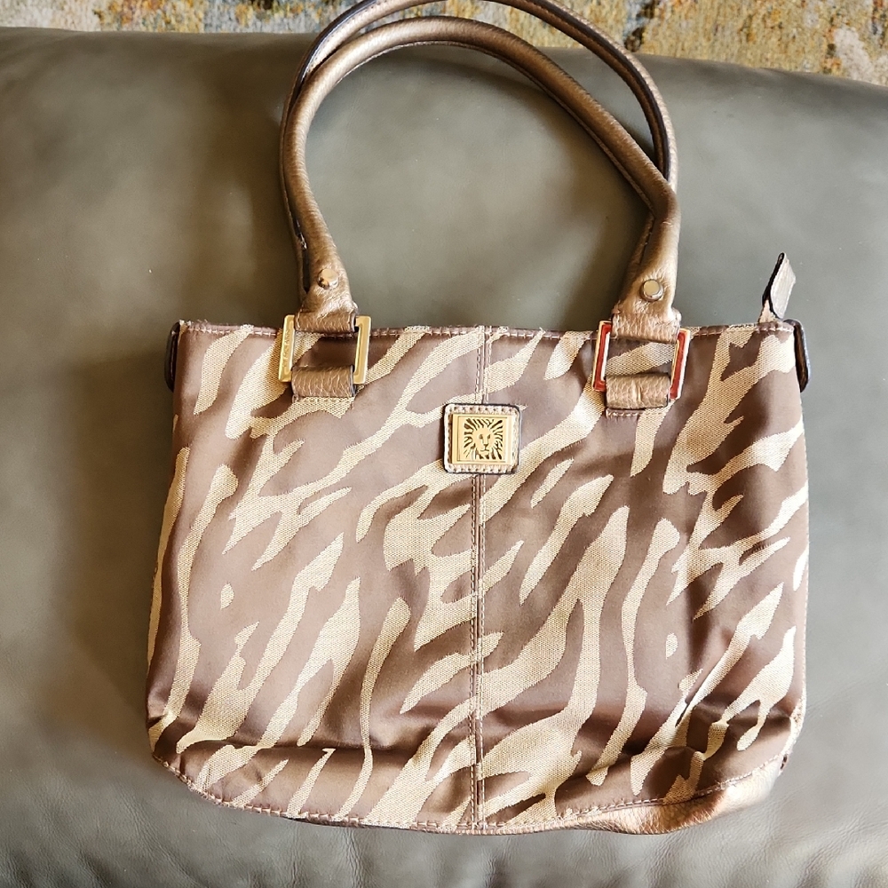 Elegant Tan Zebra Print Tote Bag